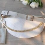 Ivory white belt bag