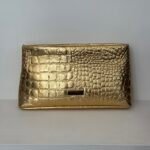 Emma gold clutch bag