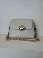 MAYA MINIBAG (white croco genuine leather)