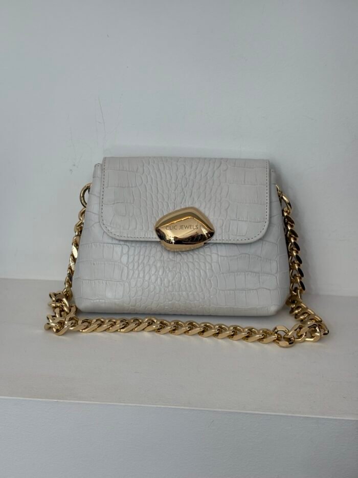 MAYA MINIBAG (white croco genuine leather) - Image 1