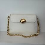 DONNA MEDIUM (white croco genuine leather)