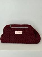 Burgundy knitted bag