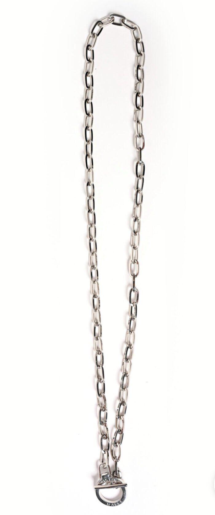SILVER LONG CHAIN WITH CHARM - Image 1