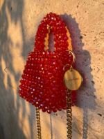 Red beaded bag