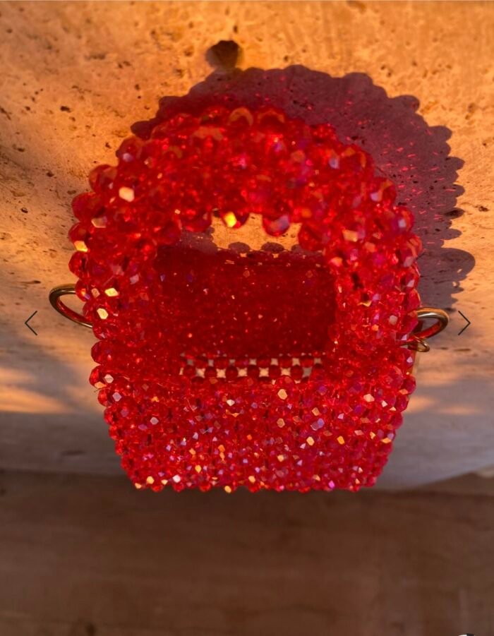 Red beaded bag - Image 2