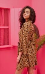 Jennie Kimono Vis Leopar Animal Print Κιμονό με Ζώνη Petit Boutik - Image 2