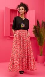 Kiara Skirt Vis Pink Cherries