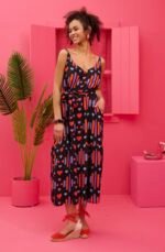 Athena Dress Vis Black Game Hearts