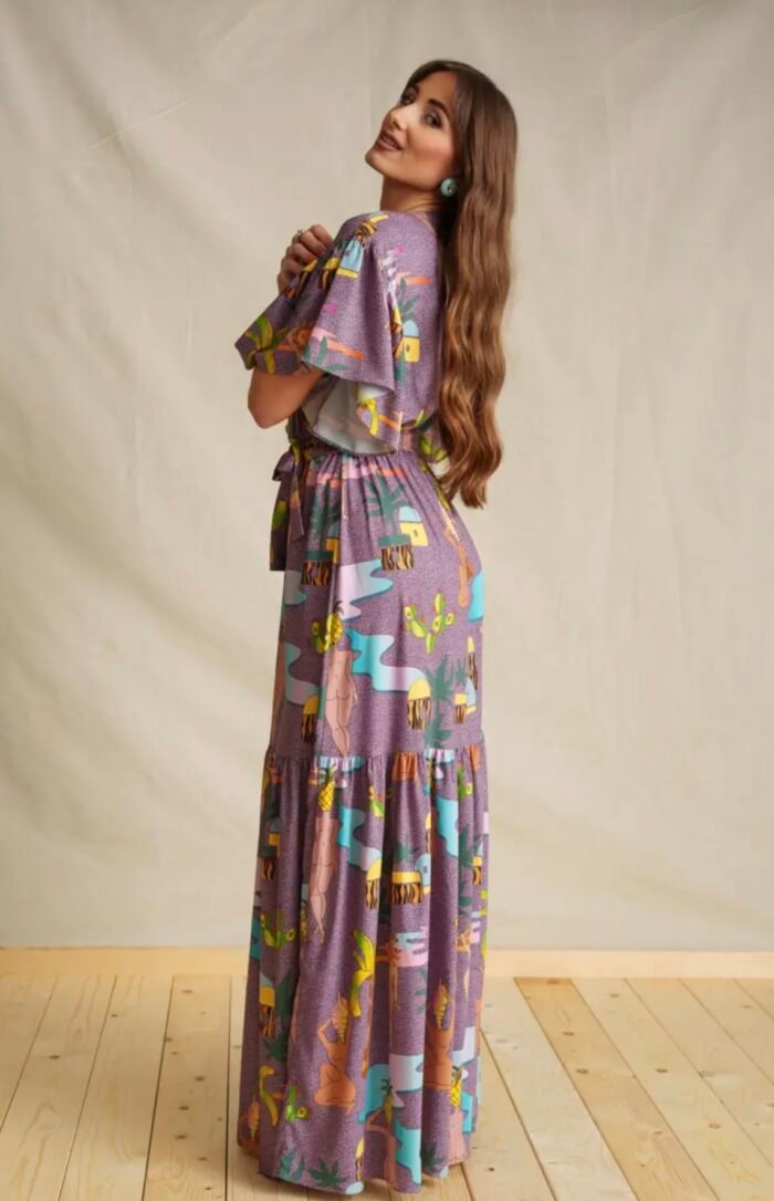 Purple Edem Maxi Dress - Image 3