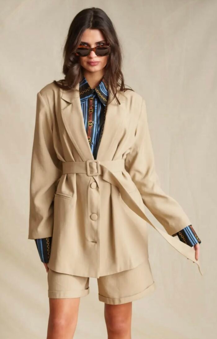 Mocha Oversized Blazer - Image 1