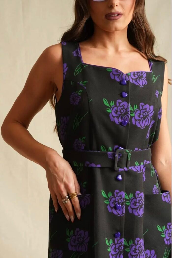 Purple Dalia Vintage Dress - Image 2