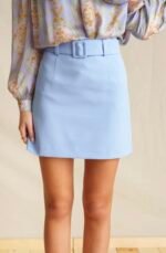 Light Blue Mini Skirt