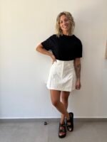 White prive jean skirt