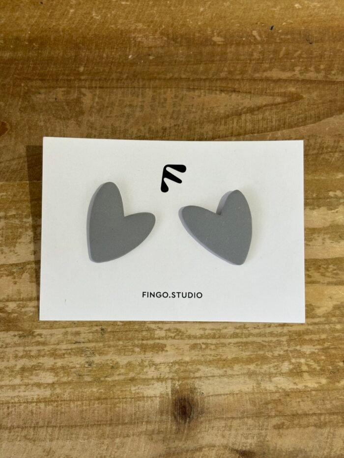 Grey big hearts - Image 1