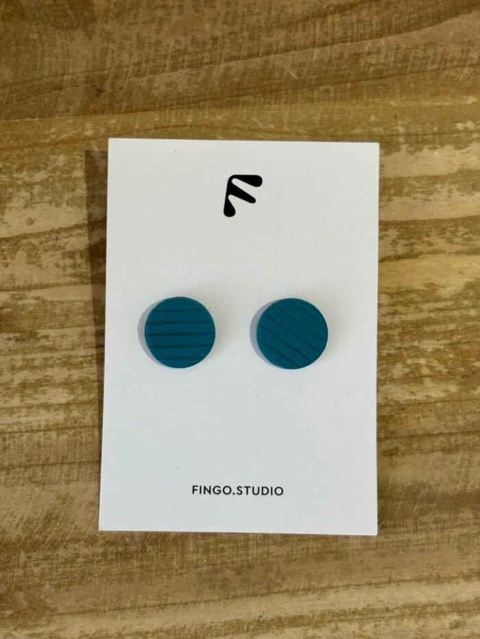 Green circle earrings - Image 1