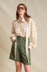 Shinning Green Safari Shorts