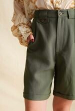Shinning Green Safari Shorts - Image 4