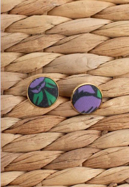 PURPLE DALIA BULL EARRINGS