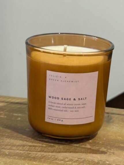 Wood sage & salt candle
