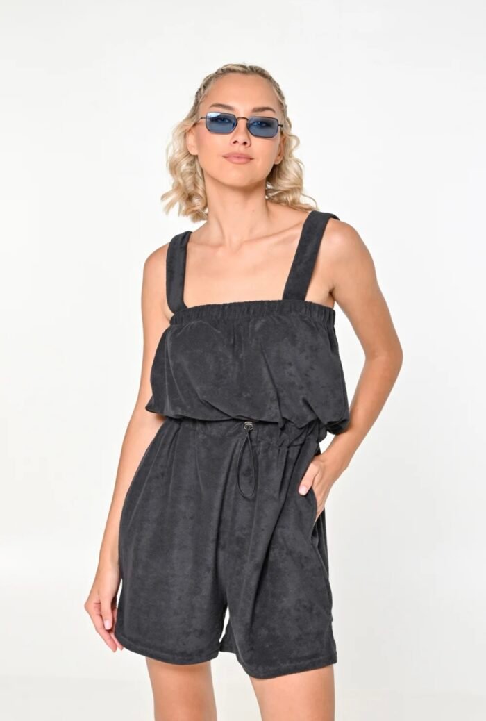 Black towel jumpsuit - Image 1