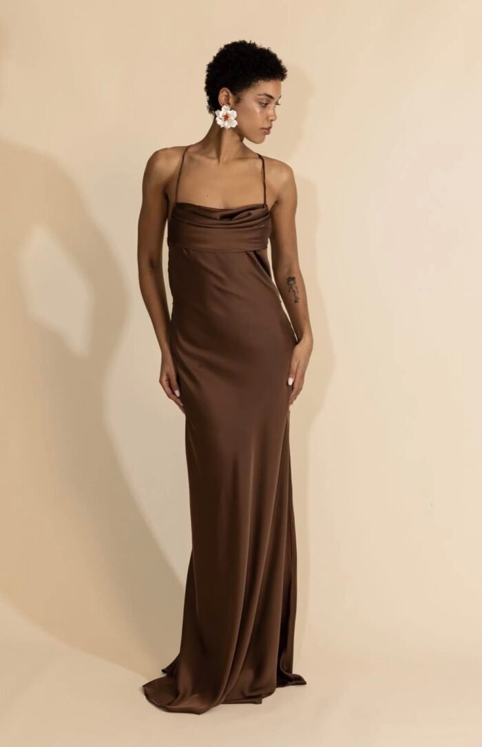 Nymphe Dress Dark Chocolate - Image 1