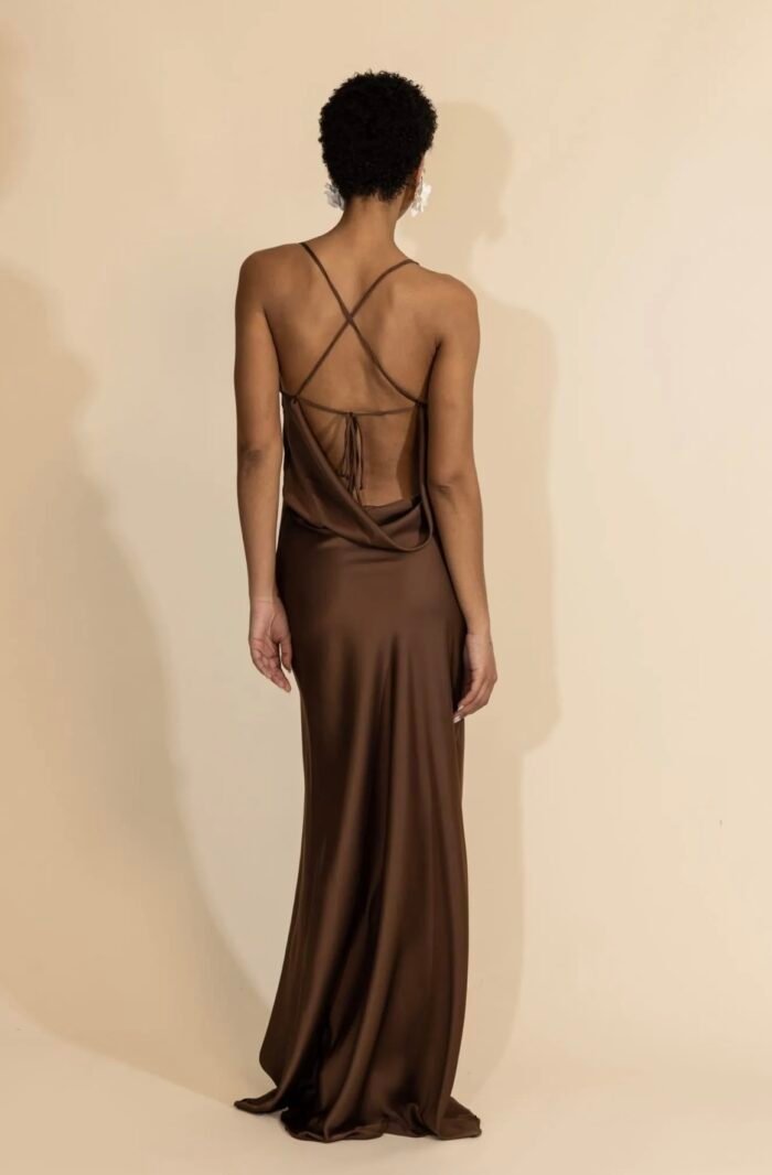 Nymphe Dress Dark Chocolate - Image 2