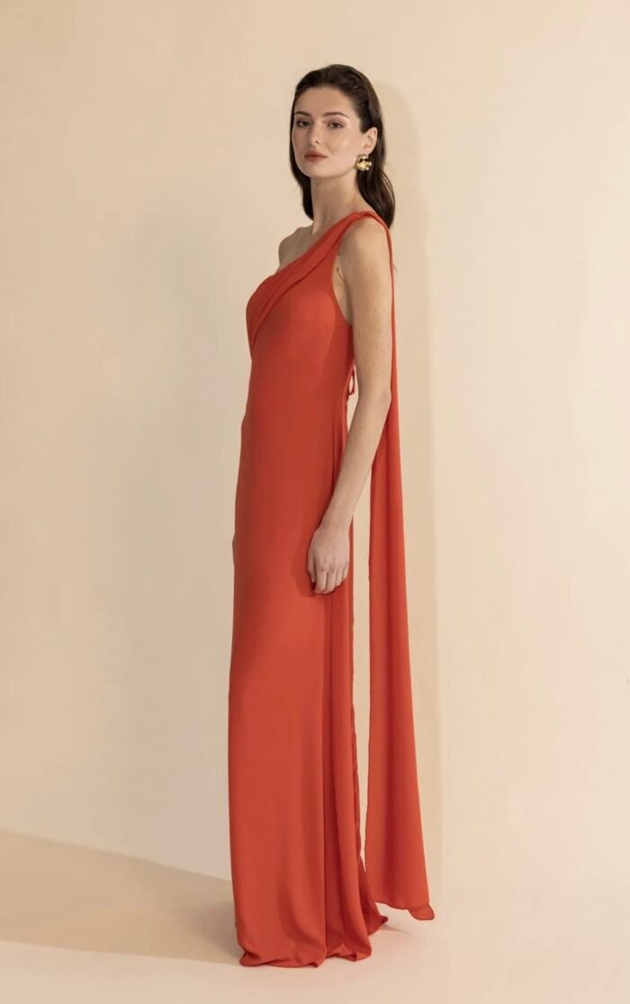 Solstice Dress Burnt Orange - Image 3