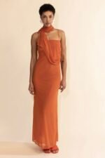 Calista Maxi Dress Burnt Orange