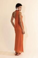 Calista Maxi Dress Burnt Orange - Image 2