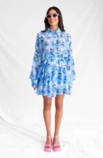 Blue Flax Mini Skirt - Image 3