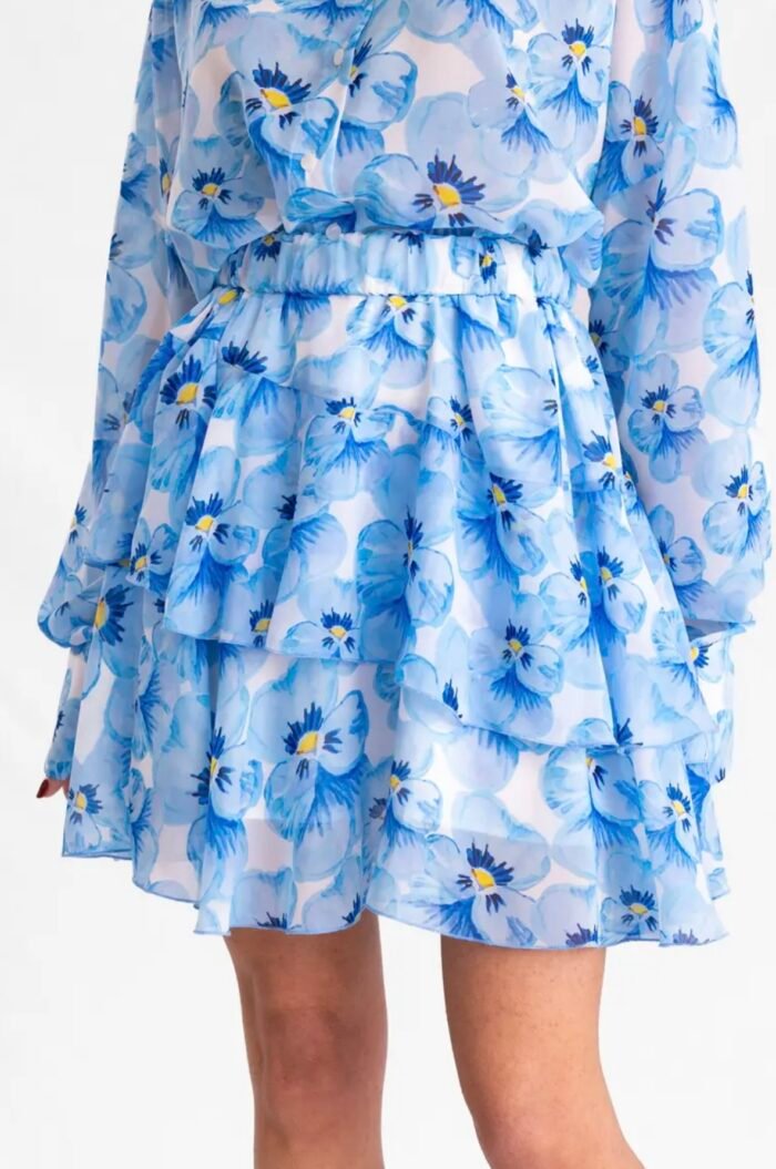 Blue Flax Mini Skirt - Image 4