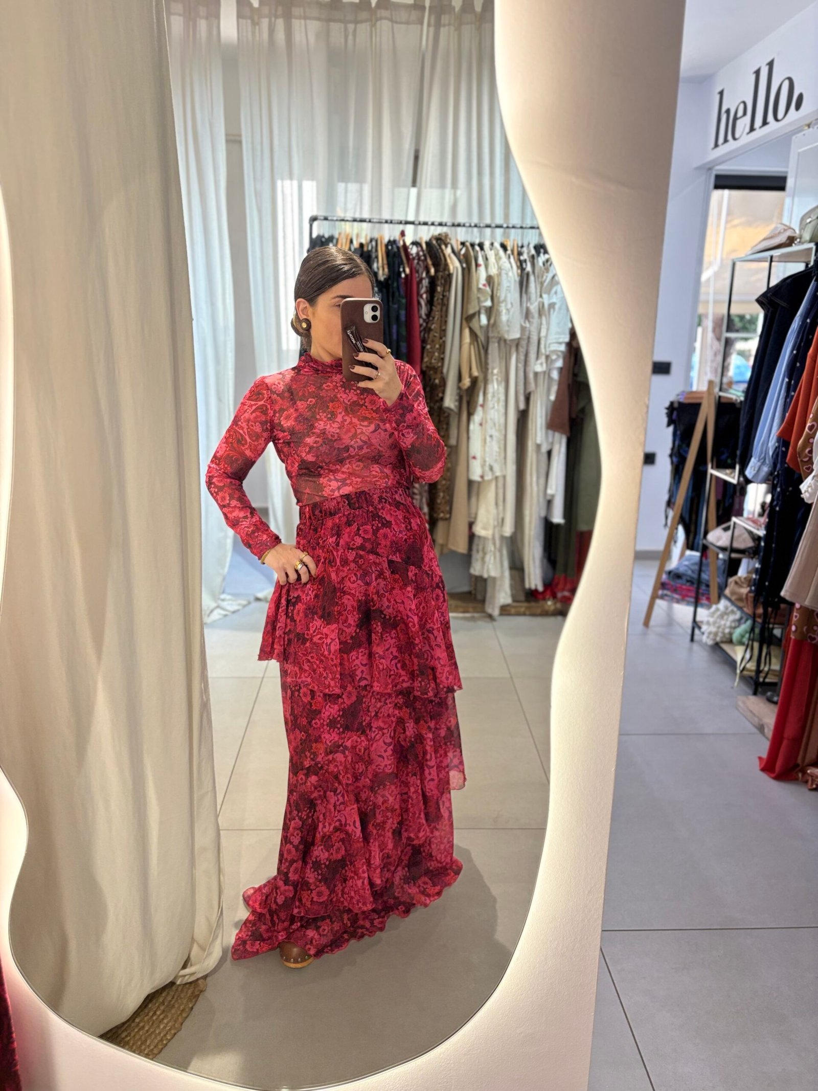 IMG_5731 Heyden fuschia maxi skirt - Image 3