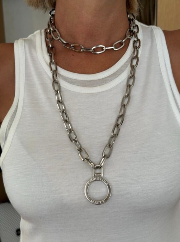 Long silver chain - Image 1