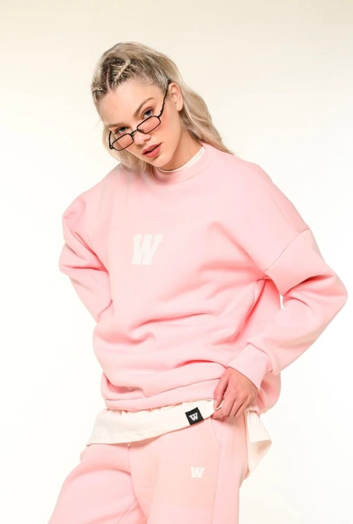 W pink hoodie - Image 1