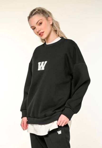 W black hoodie