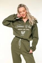 Tennis khaki hoodie set - Image 2