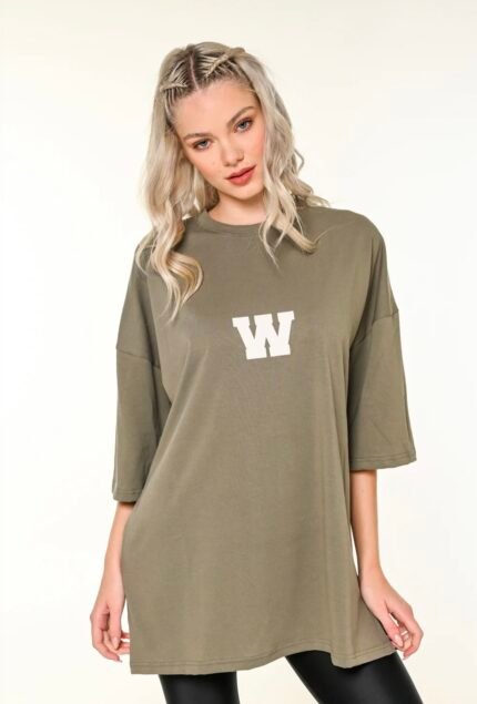 W khaki T shirt