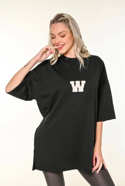 W black T-shirt