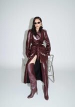 Eve brown trench coat - Image 2