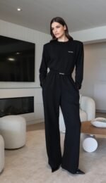 Inna Manoli black cotton pant