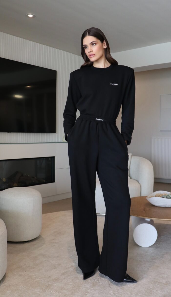 Inna Manoli black cotton hoodie - Image 1