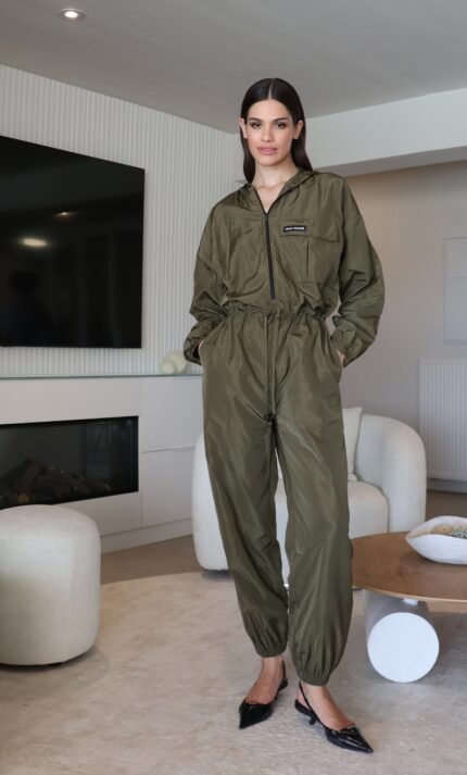 Inna Manoli olive jumpsuit