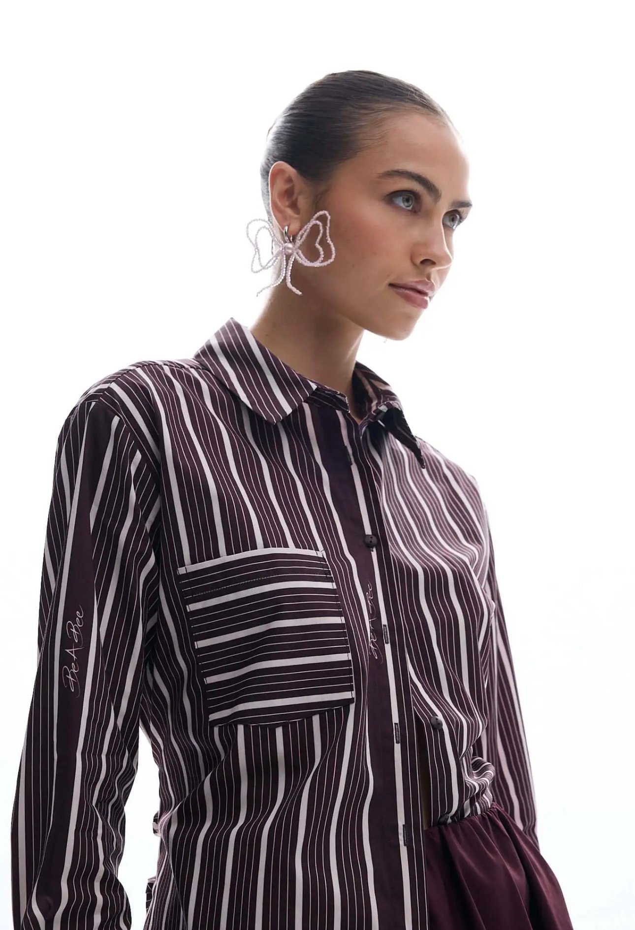 Screenshot Be A Bee Maroon Stripped Shirt - Image 4
