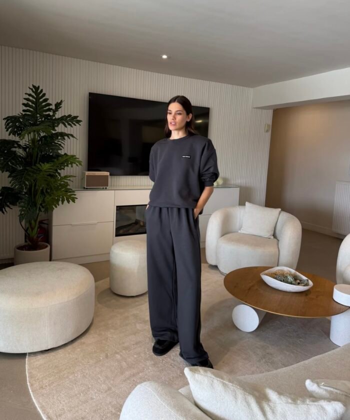 Inna Manoli dark grey cotton pant - Image 3
