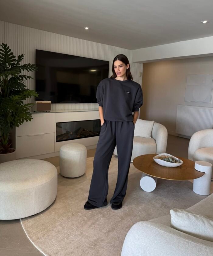 Inna Manoli dark grey cotton pant - Image 2