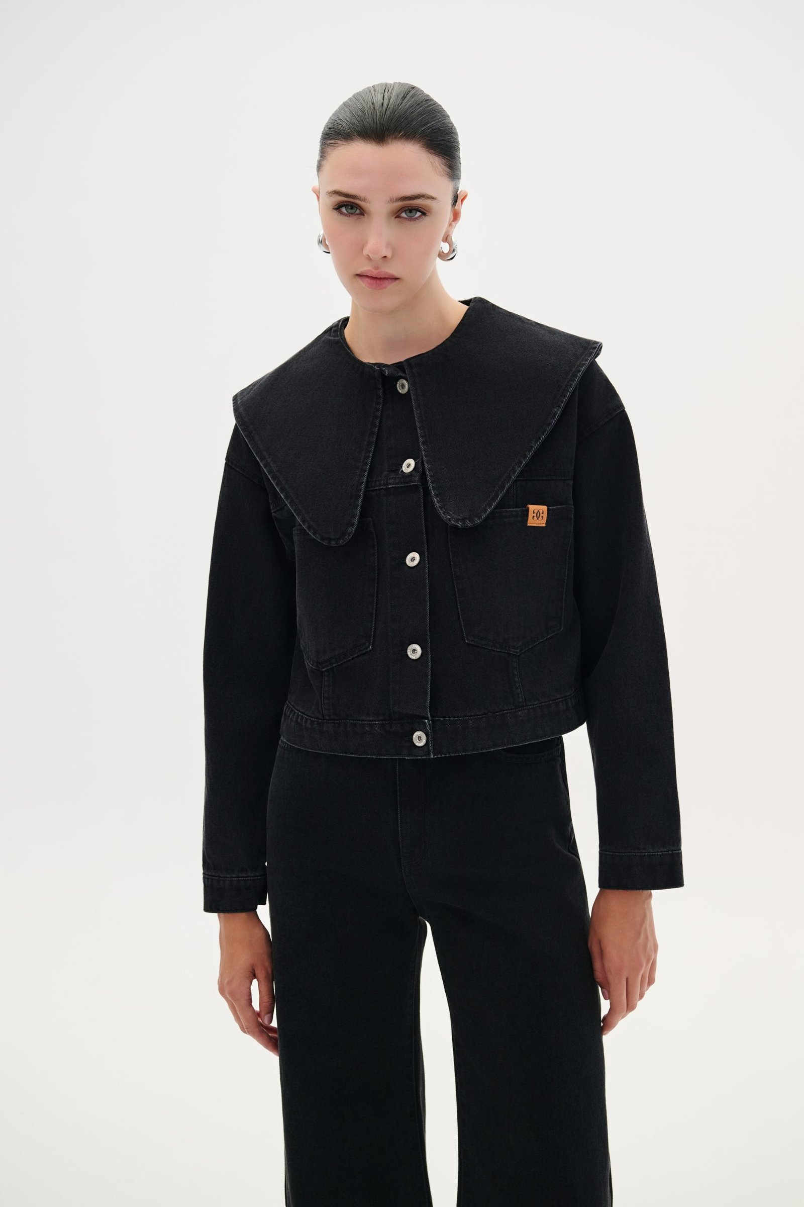 IMG_7248 Black denim jacket - Image 1