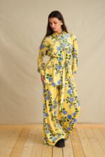 Pixel Rose Yellow Velvet Set - Image 3