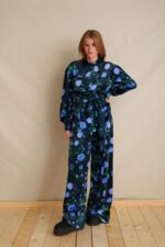 Pixel Rose Blue Velvet Set - Image 2