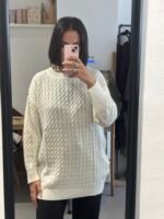 Off white blouse knitted