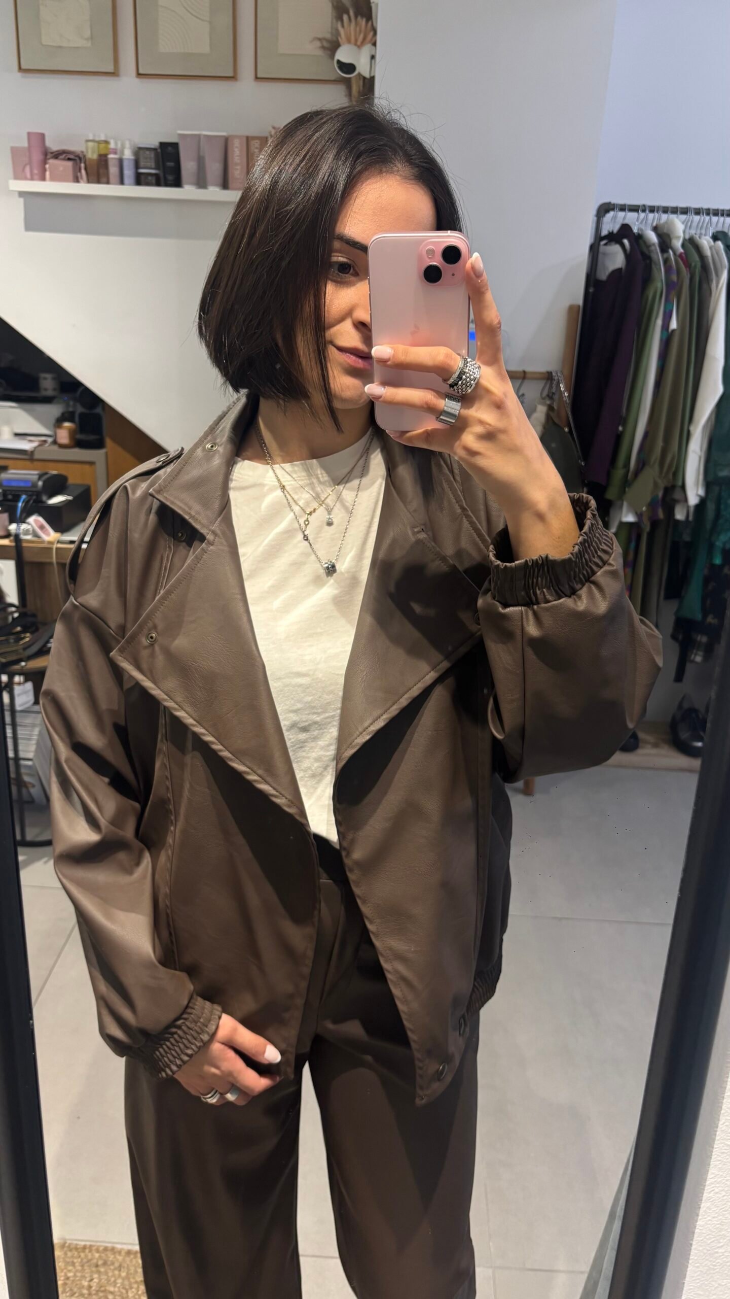 IMG_3763 Brown leather jacket - Image 1